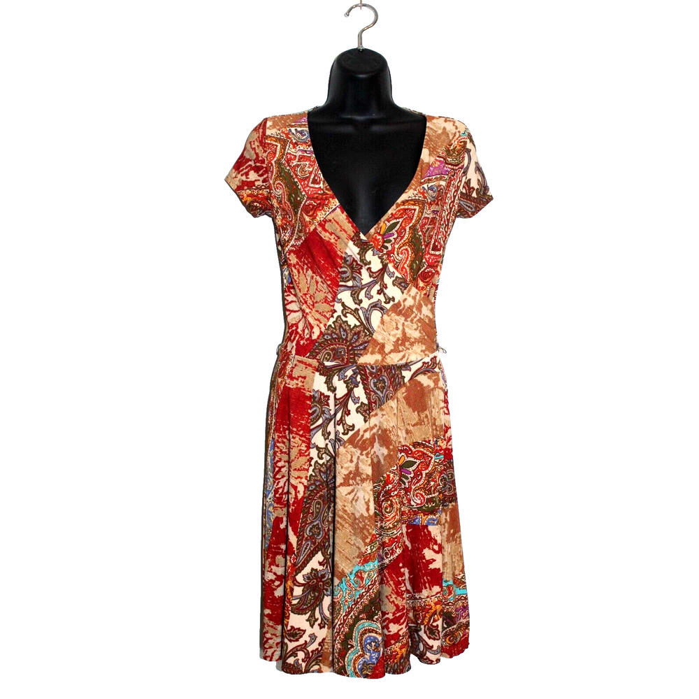 Lauren Ralph Lauren Petite Women's PXS Paisley Print Short Sleeve Dress